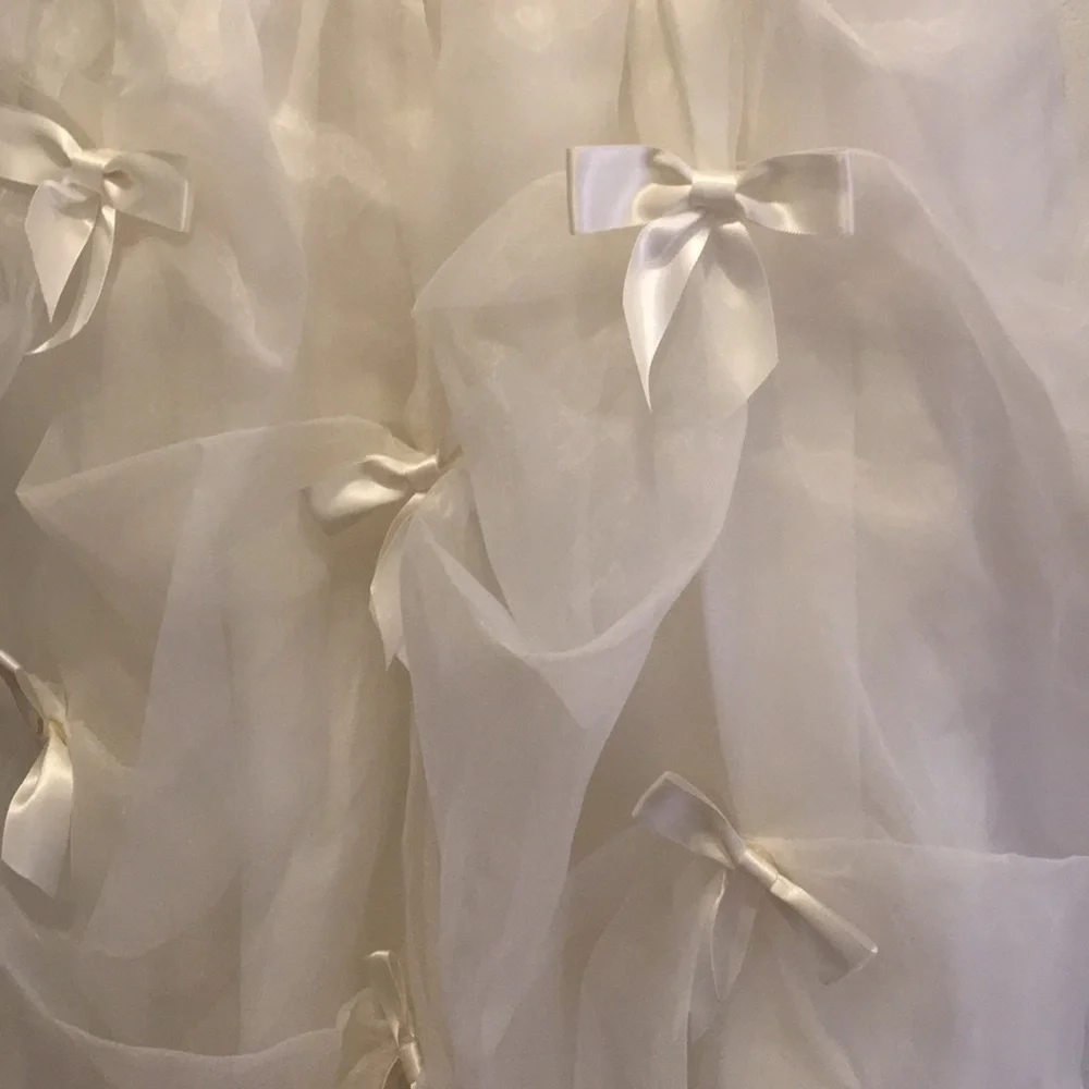 Davids bridal flower girl satin bow dress - Picture 2 of 4